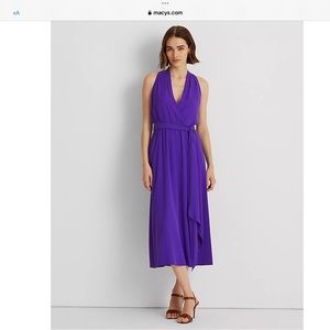Lauren Ralph Lauren Purple Halter Sundress Wedding